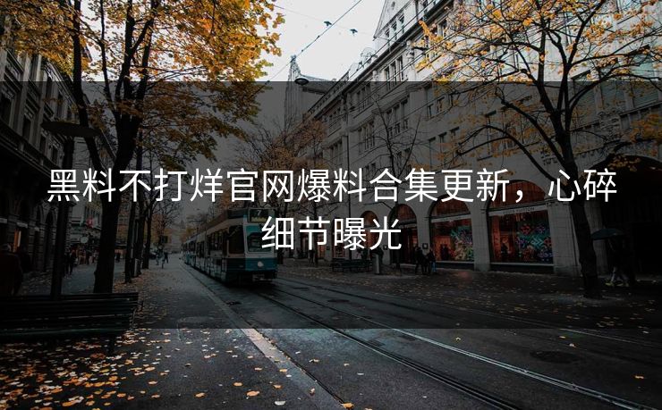 黑料不打烊官网爆料合集更新，心碎细节曝光