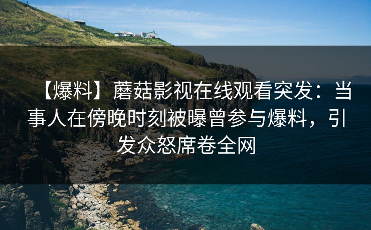 【爆料】蘑菇影视在线观看突发：当事人在傍晚时刻被曝曾参与爆料，引发众怒席卷全网